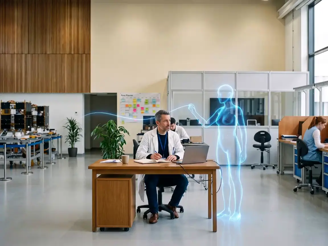 An experienced colleague working through routine output
